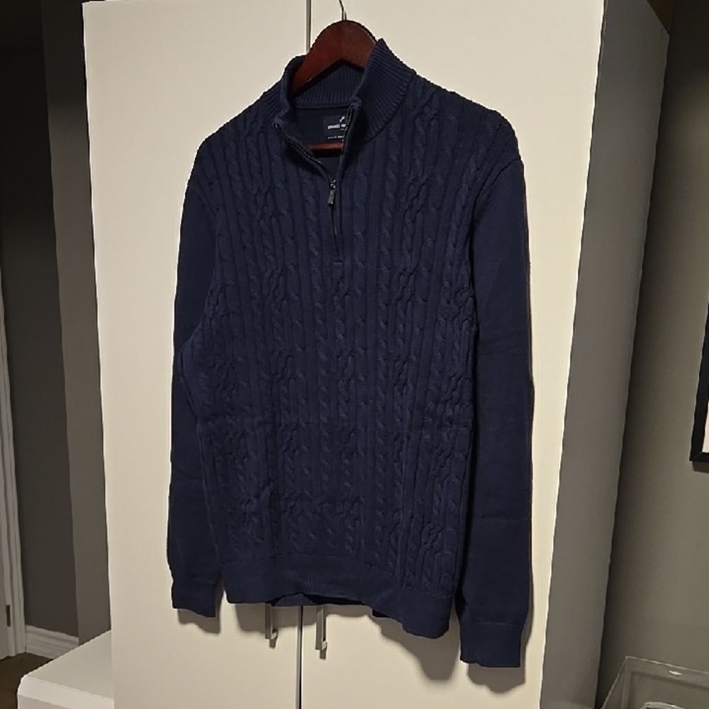 Daniel Hechter Navy Zip-Up Sweater